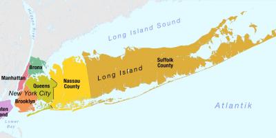 Mapa Nowy Jork Manhattan Long Island