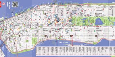 Szczegółowa mapa Manhattanu, Nowy Jork