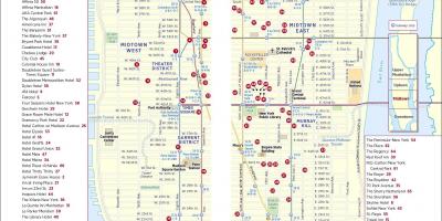 Wycieczka mapa do druku Manhattanu