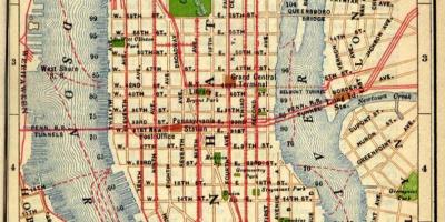 Mapa starego Manhattanu