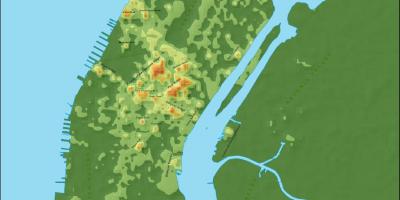 Mapa topograficzna Manhattanu