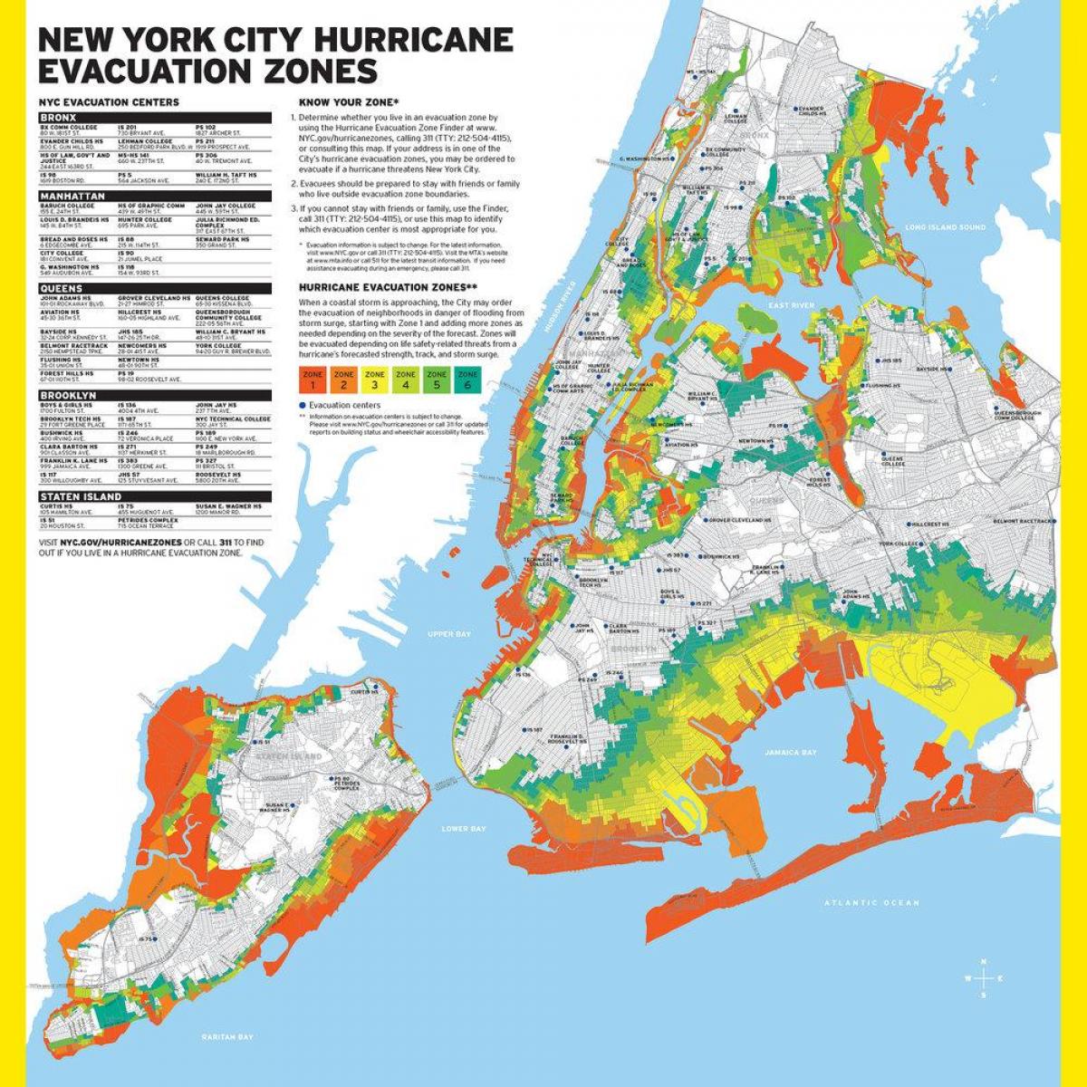 Strefy Manhattanu flood mapie