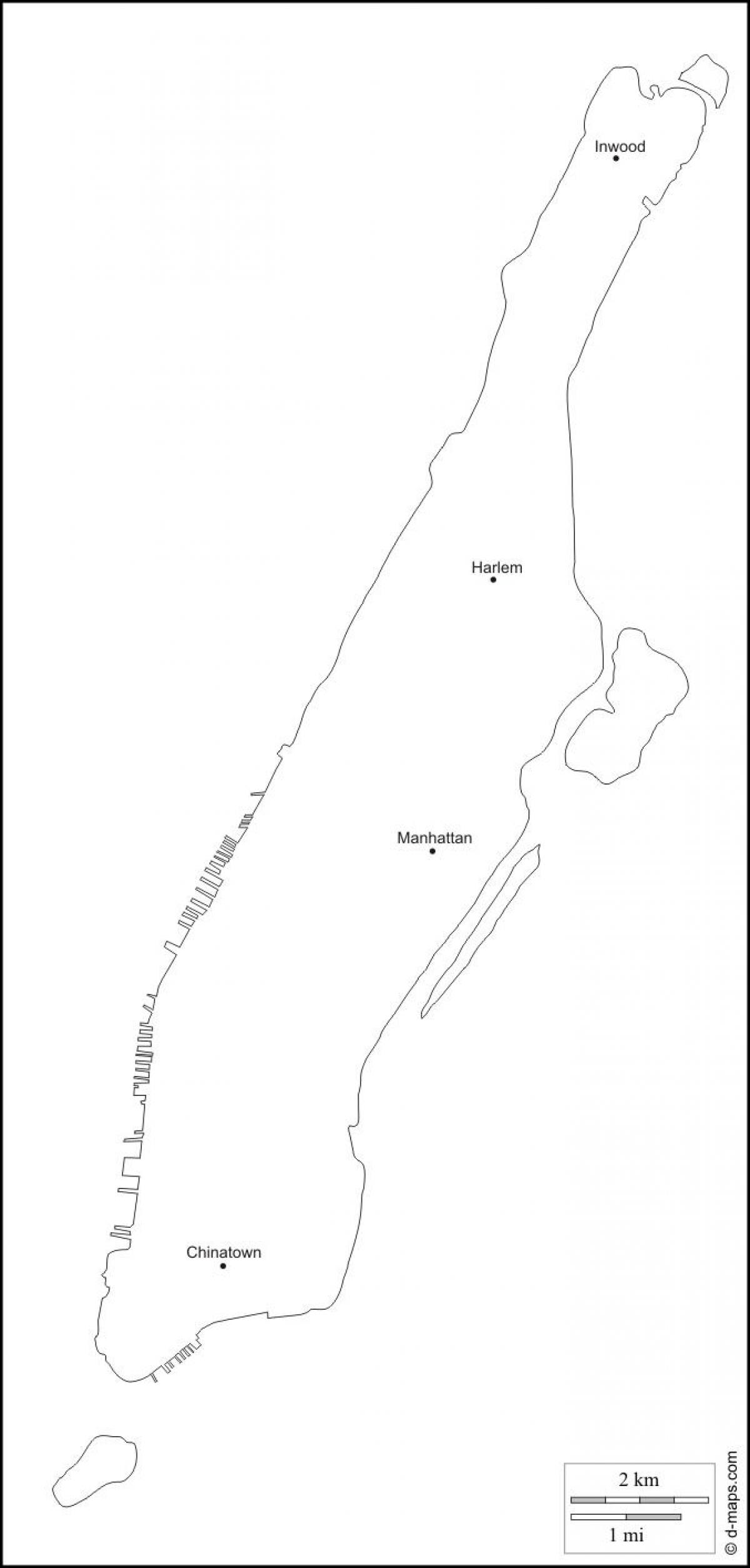 pusta mapa Manhattanu