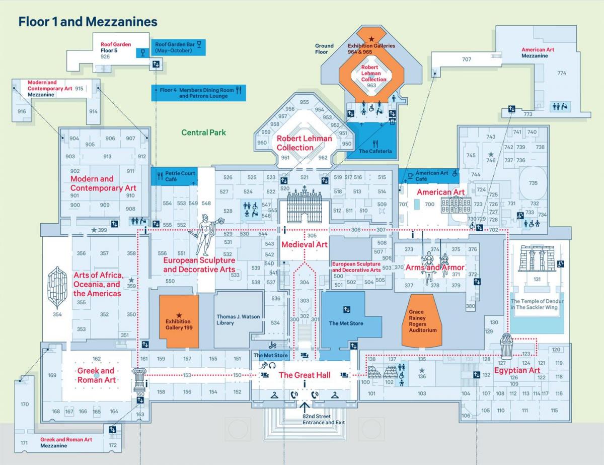 mapa metropolitan muzeum
