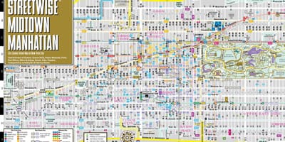 Mapa midtown Manhattan Nowy Jork