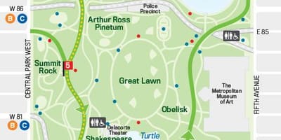 Mapa Central parku