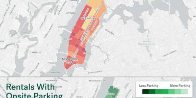 Parking Nowy Jork mapa ulic Manhattanu